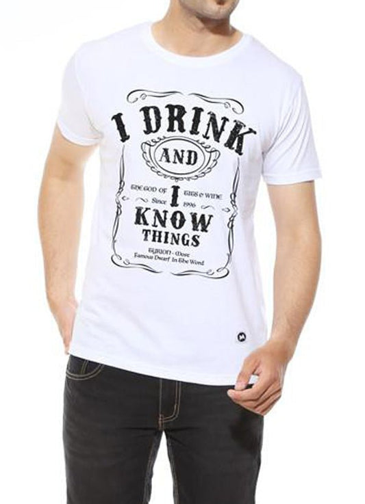 I Drink and I know Things - White Men's T Shirt - WFP Store