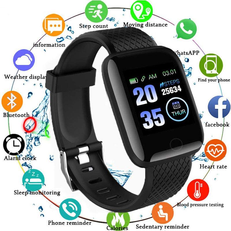 116 Plus smart bracelet watch, color touch screen fitness tracker with - WFP Store