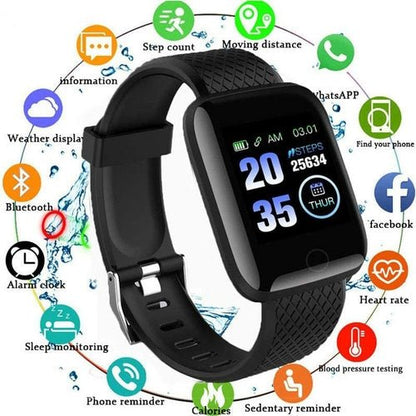 116 Plus smart bracelet watch, color touch screen fitness tracker with - WFP Store