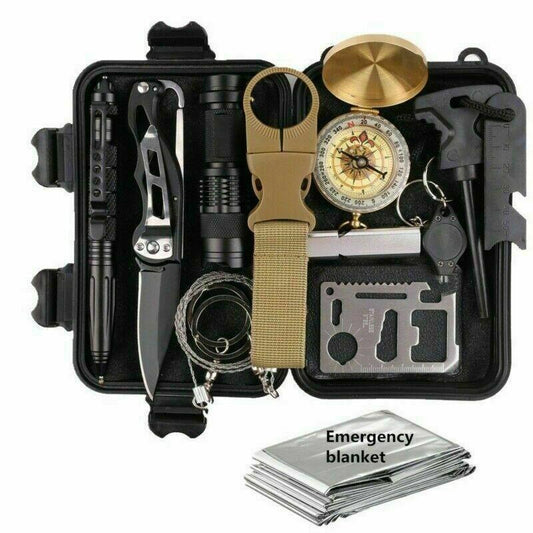 14 in 1 Outdoor Emergency Survival And Safety Gear Kit Camping - WFP Store
