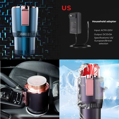2-in-1 Smart Car Heating & Cooling Cup Digital Temperature Display Fast Drink Cooler & Warmer (12V) - WFP Store