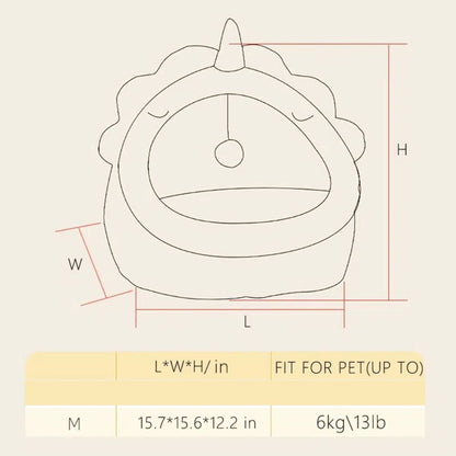 Adorable Dinosaur Pet House with Toy - WFP Store