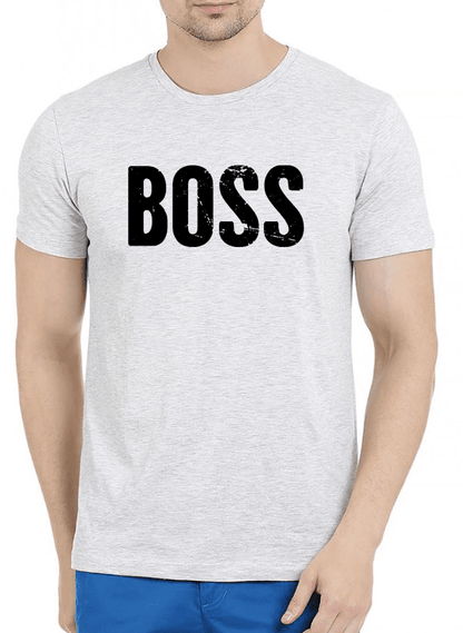 Boss Half Sleeves Melange T-shirt - WFP Store
