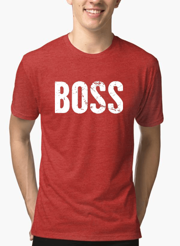 Boss Half Sleeves Melange T-shirt - WFP Store