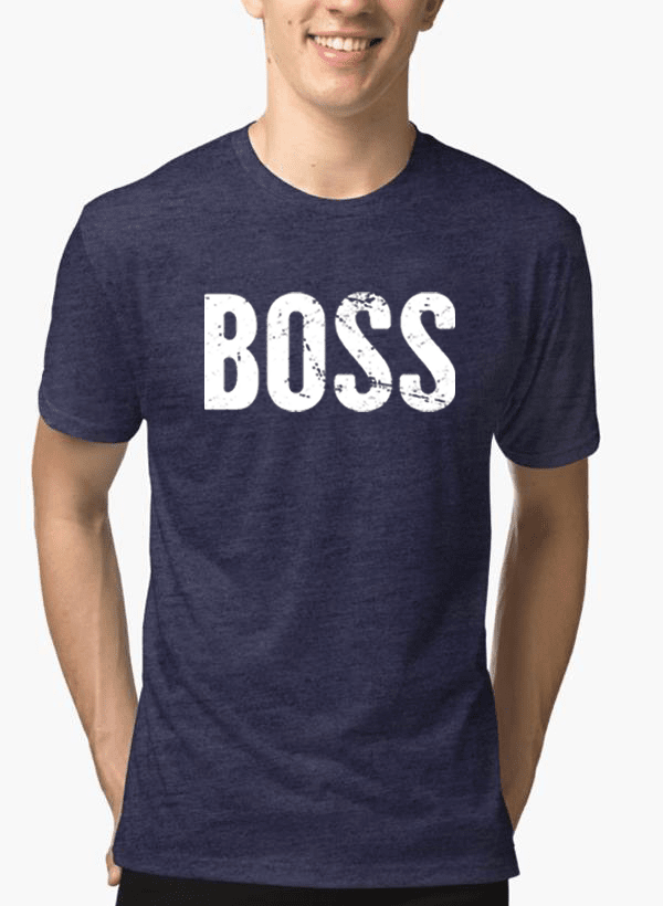 Boss Half Sleeves Melange T-shirt - WFP Store