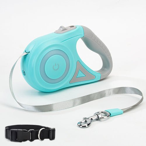 Dog Leash Retractable Leash And Dog Collar Spotlight Automatic Pet Dog - WFP Store