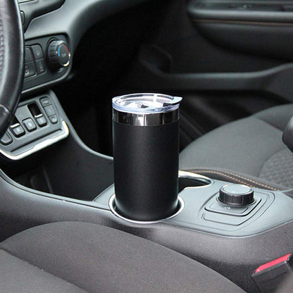 DRINCO® 20oz Insulated Tumbler w/Spill Proof Lid, 2 Straws(Black) - WFP Store