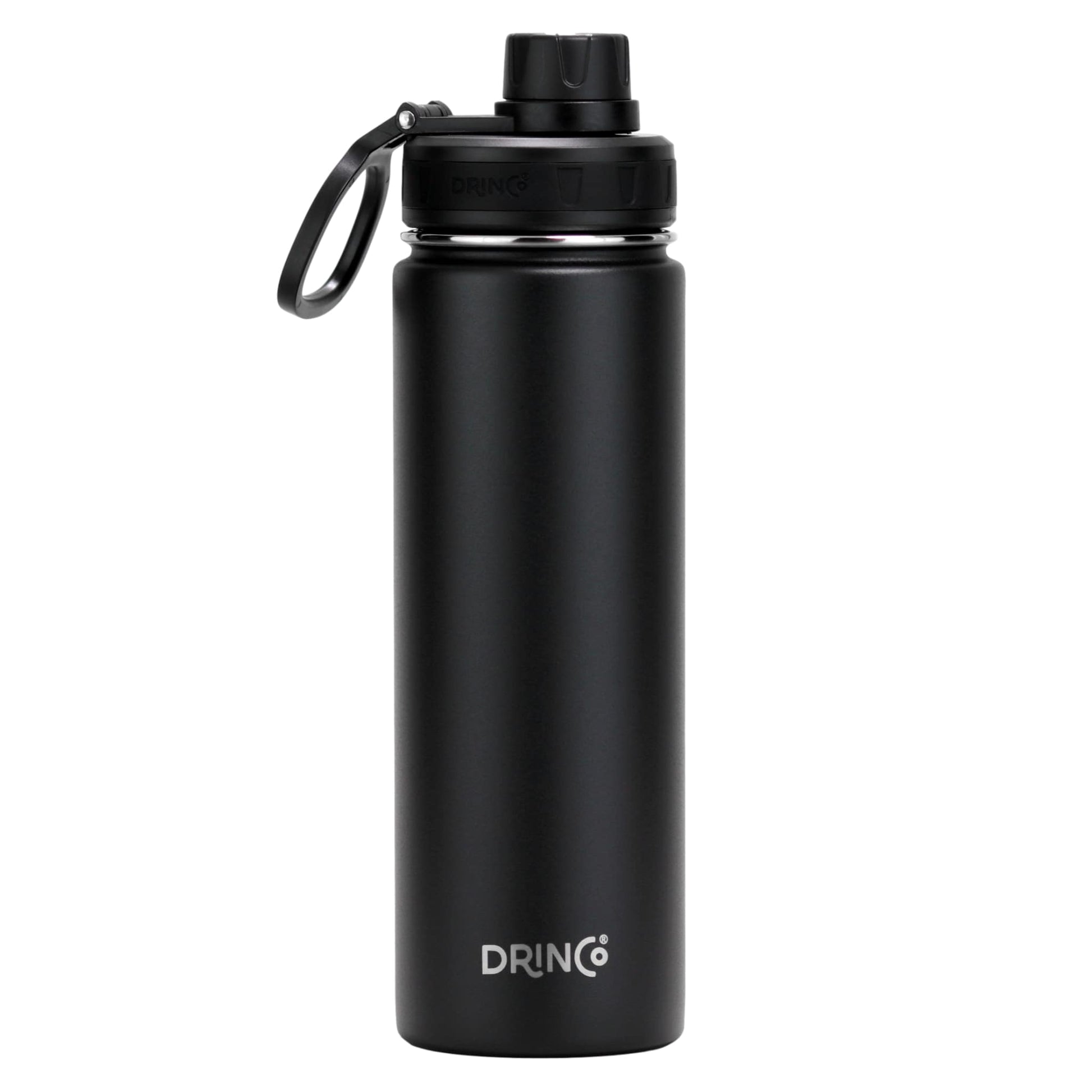 DRINCO® 22oz Stainless Steel Sport Water Bottle - Black - WFP Store