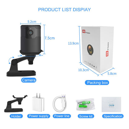 HD 2MP 1080P Wireless Mini Wifi Camera Night Vision Ip Camera - WFP Store