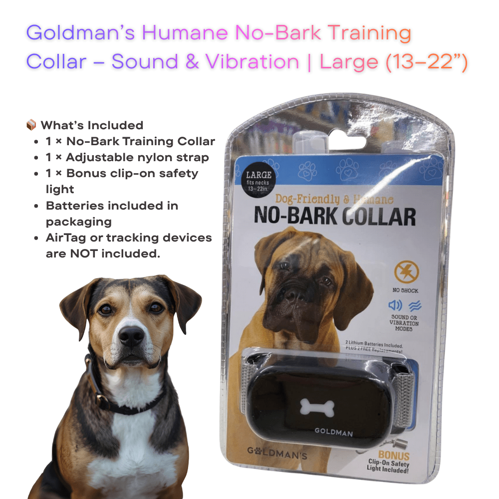 Humane No - Shock Bark Training Collar – Sound & Vibration | Large (13–22”) - WFP Store