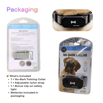 Humane No - Shock Bark Training Collar – Sound & Vibration | Large (13–22”) - WFP Store