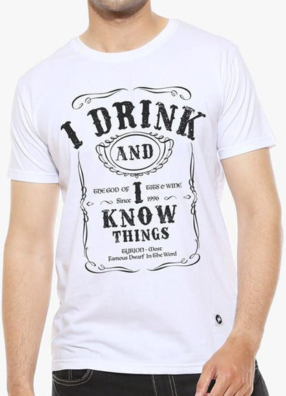 I Drink and I know Things - White Men's T Shirt - WFP Store