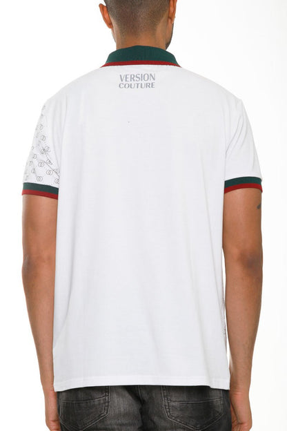 Italian Print Collared Polo Shirt - WFP Store