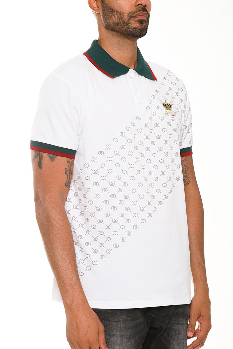 Italian Print Collared Polo Shirt - WFP Store