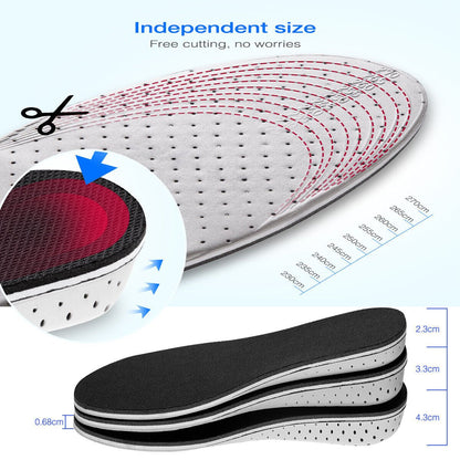 Men Women Invisible Height Increase Insoles Heel Lift Taller Shoe - WFP Store
