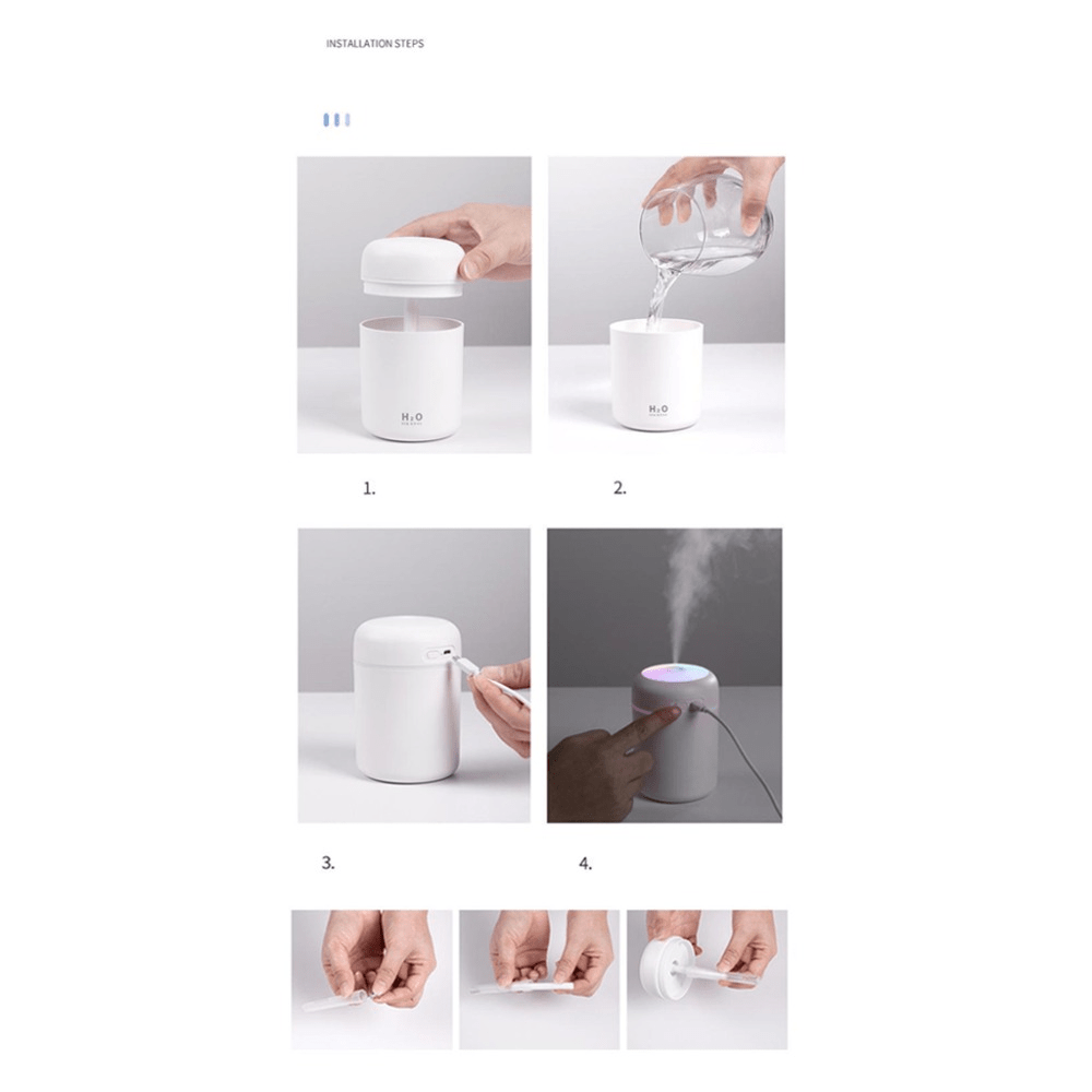 Portable Air Humidifier Aroma Essential Oil Diffuser for Car Home - WFP Store