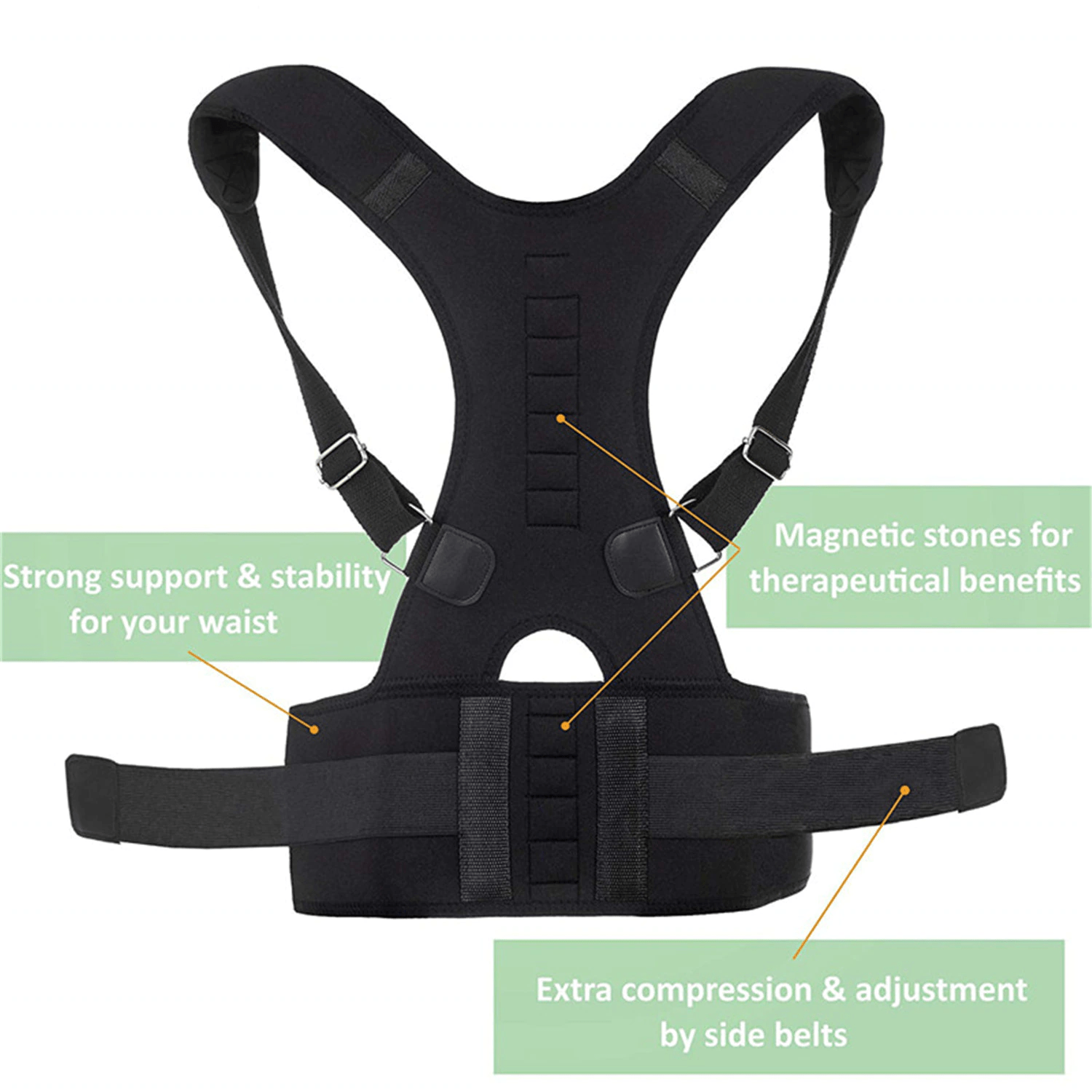 Posture Corrector Support Magnetic Back Shoulder Brace Belt Band For - WFP Store
