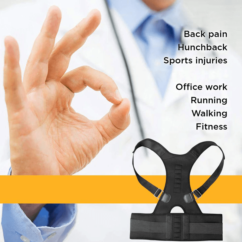 Posture Corrector Support Magnetic Back Shoulder Brace Belt Band For - WFP Store