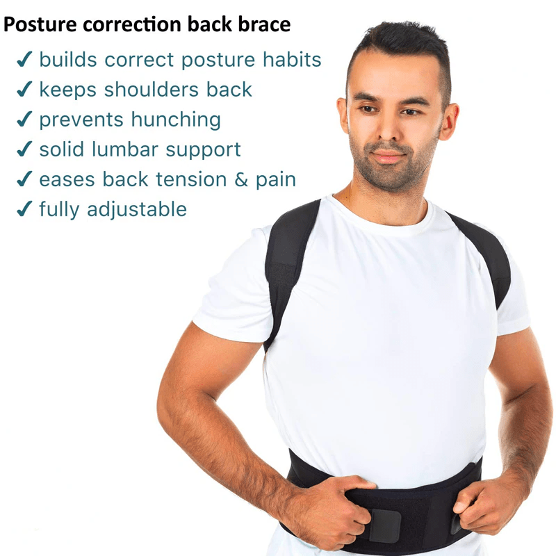 Posture Corrector Support Magnetic Back Shoulder Brace Belt Band For - WFP Store
